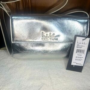 Nicole Miller Silver Crossbody Bag